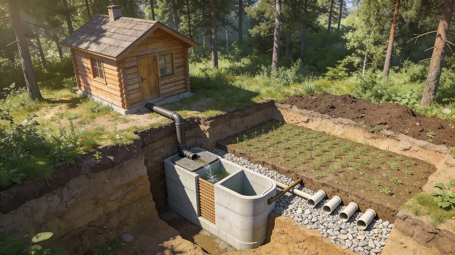 Septic system diagram