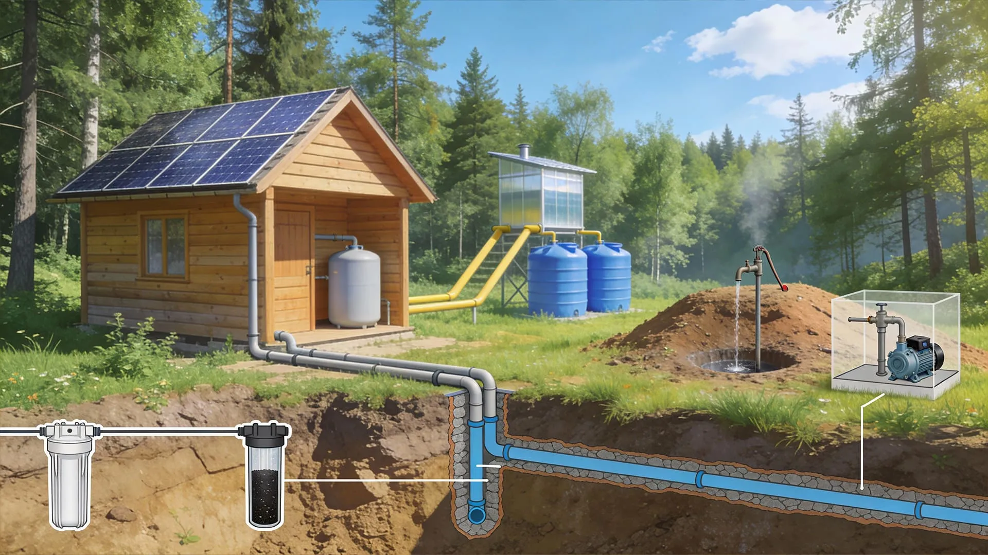 Water supply diagram